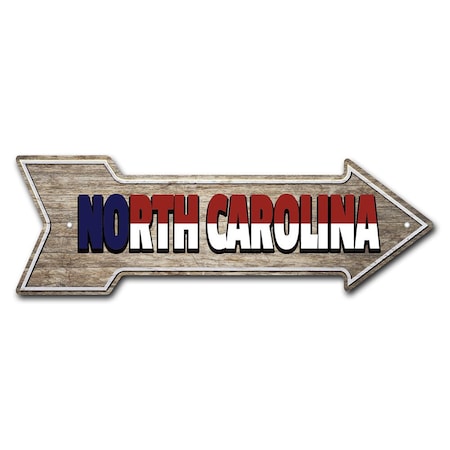 Signmission North Carolina 2 Arrow Sign Funny Home Decor 24in Wide P-ARROW8-999706